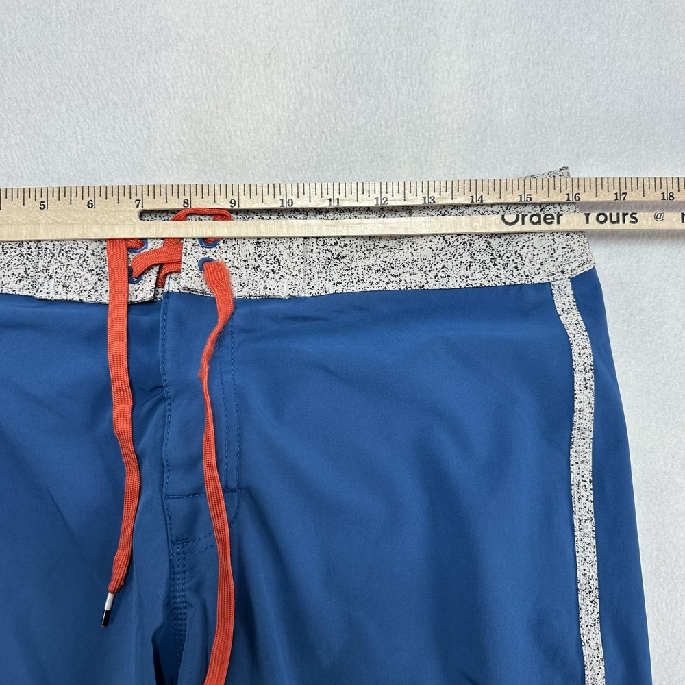 RVCA Board Shorts Mens 30 Blue Performance Stretch Surf Swim Trunks Speckle Trim - Picture 10 of 11